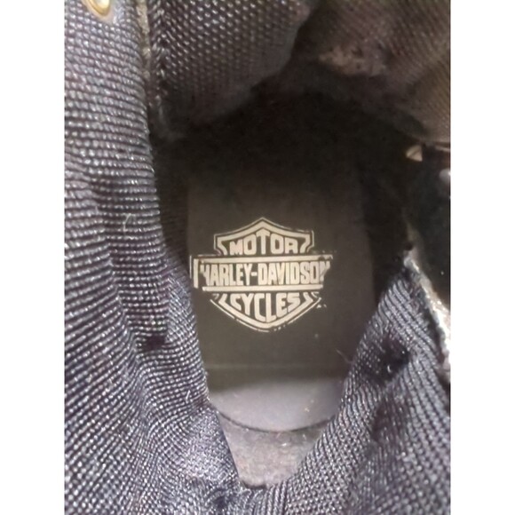 Harley Davidson Black Boots Size 8 Women's Lace Up Moto Biker Combat Heeled - Picture 11 of 15